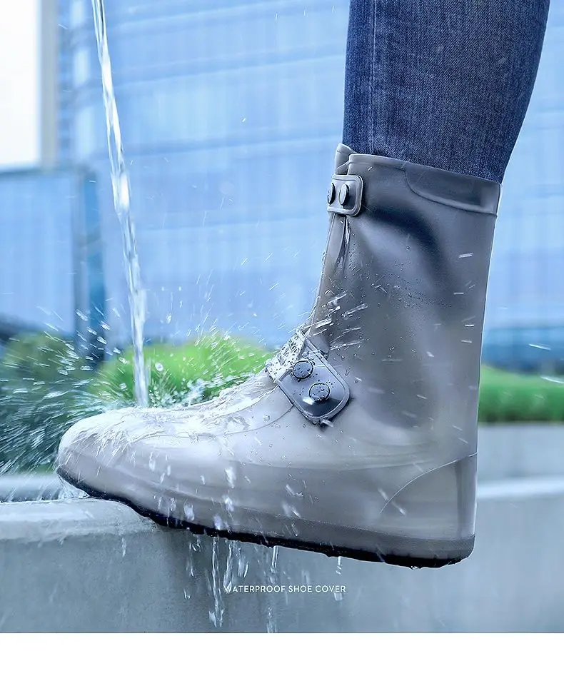 Waterproof Motorcycle Rain Boot Covers - Rain Shoes Cover for Men and Women - High Cylinder, Wear Resistant, Light Rain Boots - Rain Proof Protection