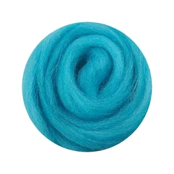 Large 50g Wool Felt Package, Soft and Smooth, Imported from Queensland, Australia, Premium Quality for Needle and Wet Felting (66 Turkish Blue)
