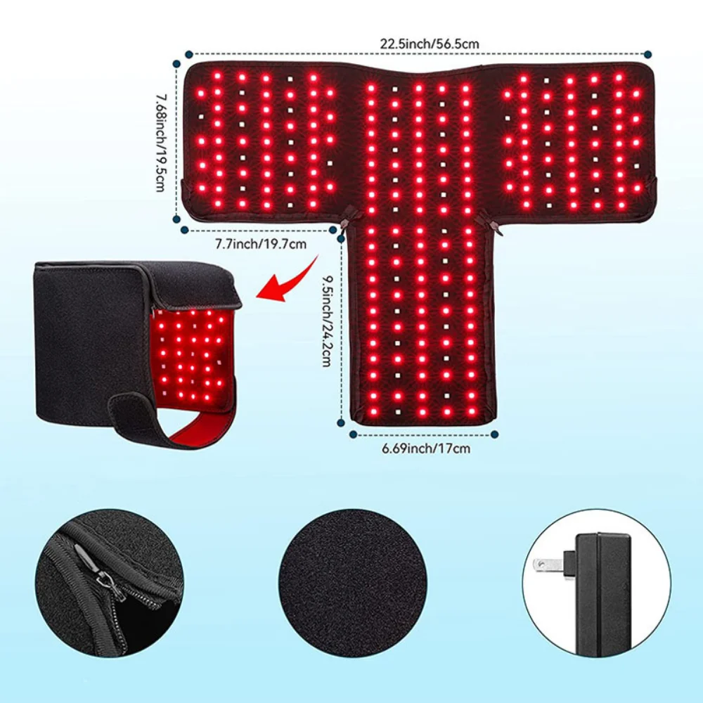 LED Red Infrared Light Therapy Wrap Belt ,Hair Growth Cap, LLLT,660nm 850nm Head Physiotherapy Instrument For Body Pain Relief