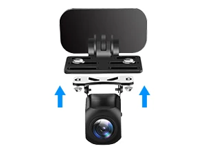 Black dash cam mount for AZDOME M550 rear camera with mounting base