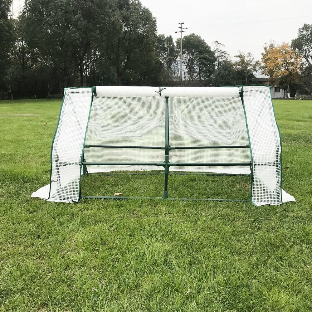 Mini Cloche Greenhouse with Zipper Doors  Portable Seedling Greenhouse with Zippered Doors Steel Wire Frame with PVC  CoverOut