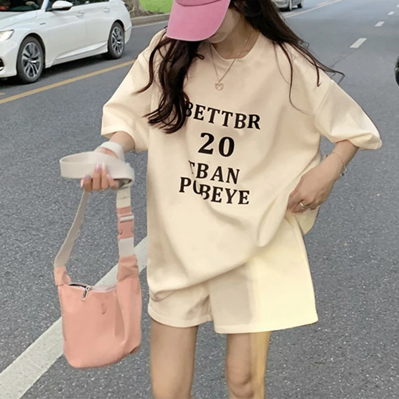 임산부 여름 세트, 루즈한 상의 반바지, 캐주얼 스포츠 투피스 수트, 잠옷, 임산부 의류, 상의 및 반바지 세트