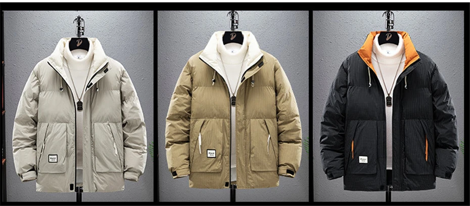 Description Picture 6 of itemWinter Parkas Men 8XL 9XL Plus Size Thick Padded Jacket Coat Fashion Casual Cargo Plaid Parkas Male Big Size 8XL 9XL