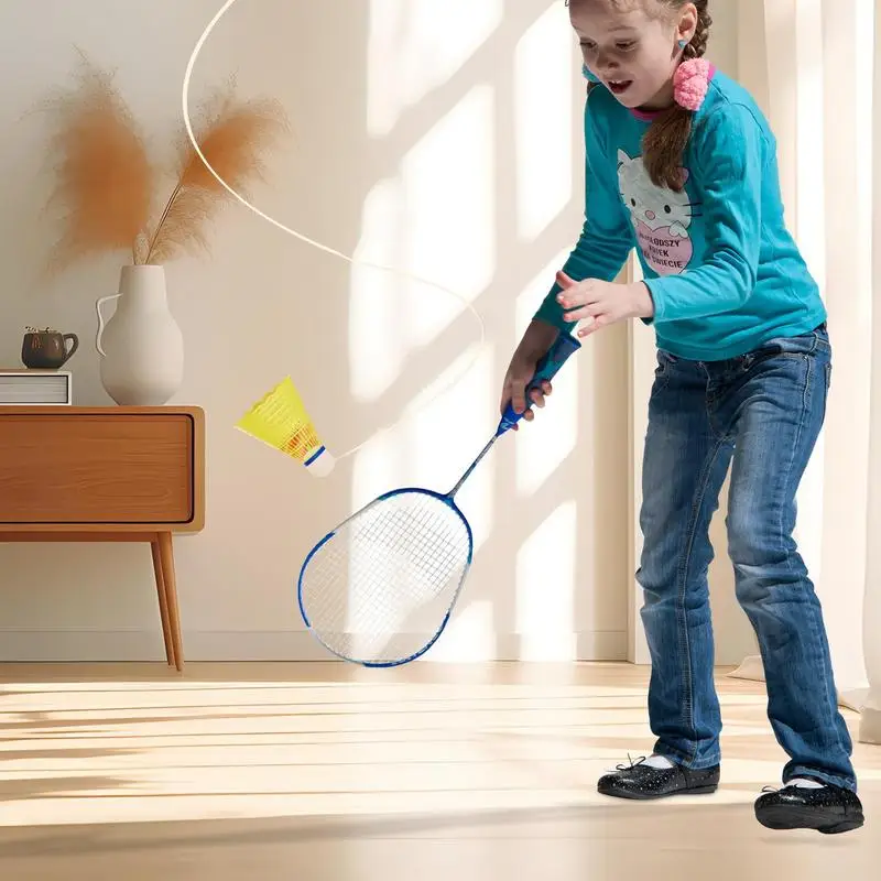 Automatic Rebound Badminton Trainer Badminton Single-Player Rebound Trainer Self Study Set Automatic