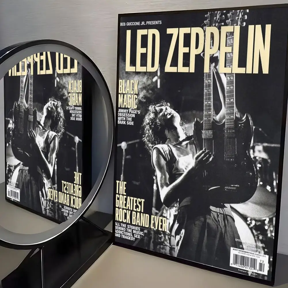 Band L-Led Cool-Z-ZeppelinS Poster für Zuhause, Wohnzimmer, Schlafzimmer, Bar, Flur, klebrige Wandkunst, Druck, wasserfest, ästhetisches Dekor – Detail 8