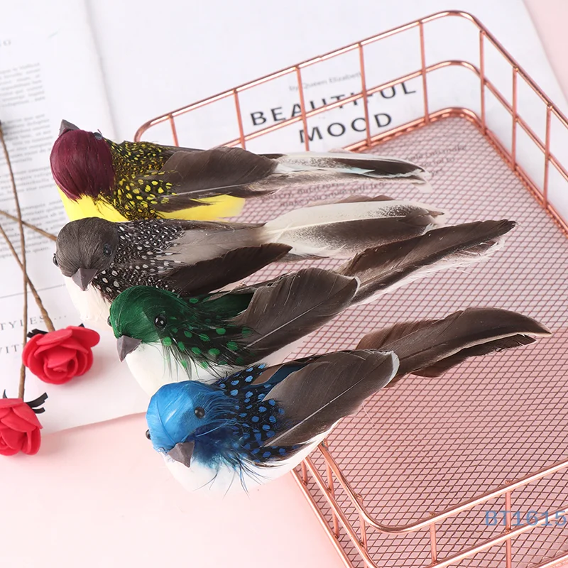 Mini fake birds artificial feather foam doves wedding Garden decoration.ornament