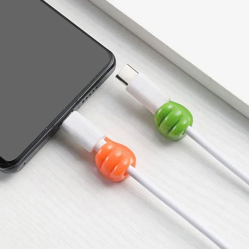 Cable Organizer 6/10Pcs Creative Silicone Thumb Wall Hook Self-Adhesive Thumb Key Hanger Hook Home Data Cable Clip Wire Desk Organizer Storage