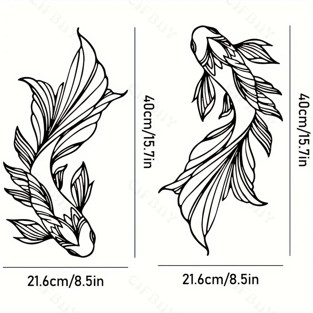 Koi Fish Metal Wall Art 5