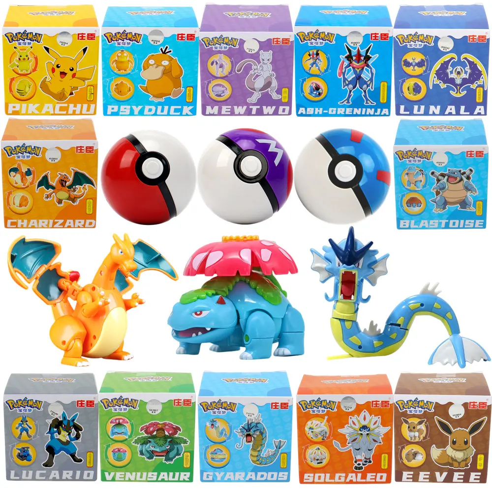 GenuinePokemonBallToyBoxedPocketMonsterPikachuCharmanderMewtwo