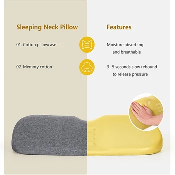 Cervical Pillow, Memory Foam Contour Pillow, Bed Pillows for Side Sleeper Ergonomic Orthopedic Sleeping Pillow, Neck Pillow 5