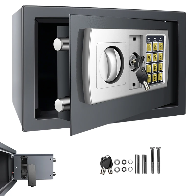 Coffre-Fort Ignifuge Anti-Perçage AntiVol en Acier Renforcé, Sécurité Maximale pour Bijoux, Argent, Documents - Utilisation à Domicile/Bureau/Hôtel