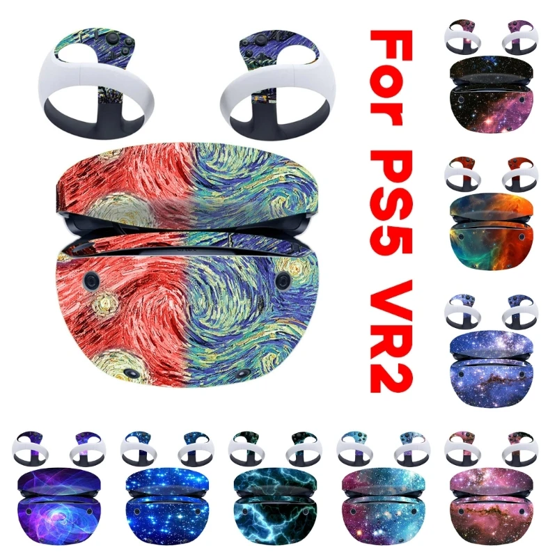Skin Sticker Per Ps-5 Vr2 Headset Controller Decalcomania In Pvc Multi-Color Wrap Cover Pellicola Protettiva Quest2 Accessori Decalcomanie