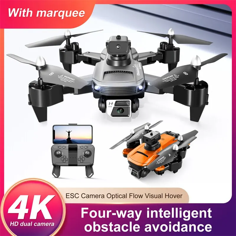 Dron 4K Camera Hd Drone Cs-6 Mini Drones Optical Flow Obstacle Avoidance  Aerial Drones Positioning Folded Double Camera Model - AliExpress