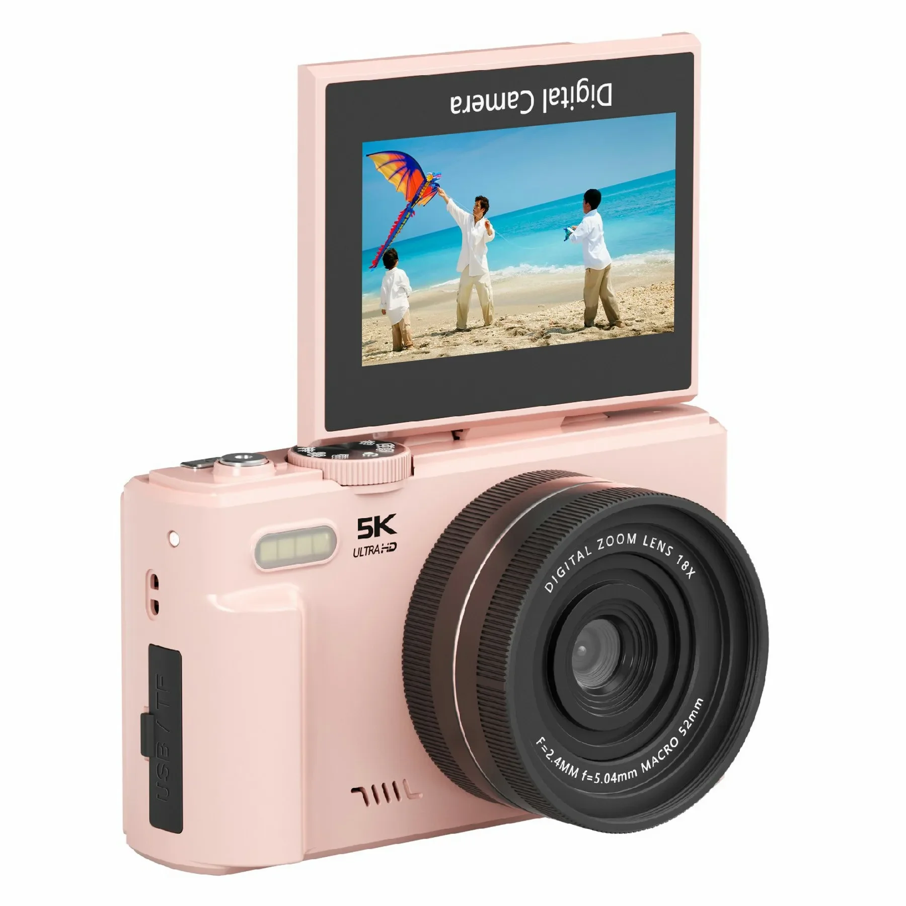 Digitalkamera 5k 75mp Mit 180 Grad Klappbildschirm Und Wlan_voghion.com