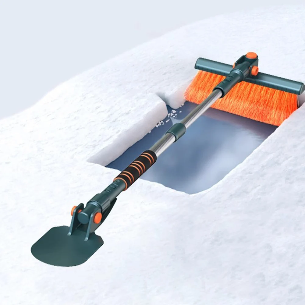Extendable Snow Brush with Ice Scraper Retractable Auto Car Snow Removal Brush Remover Winter Cleaning Tool for Cars & SUVs