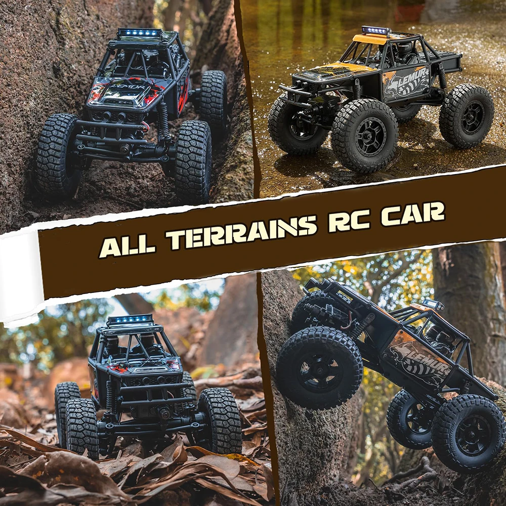 1/24 RC 자동차 FCX24 레무르 RTR 4WD 4X4 2.4GHz 1/24 RC 전기 리모컨 모델 자동차 락 크롤러, 성인 어린이 장난감 선물, 신제품
