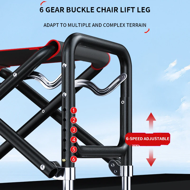 ZYZ Foldable Fishing Chair Multifunctional Suitable For Different Terrains Strong Load-Bearing Portable Folding Camping Chair folding chair breathable chair fishing accessory camping chair foot pads
