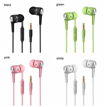 Auricolare cablato da 3,5 mm Auricolare in-ear HIFI Auricolari per bassi pesanti Monitor Cuffie sportive Cuffie da gioco per musica stereo con microfono 3.5jack