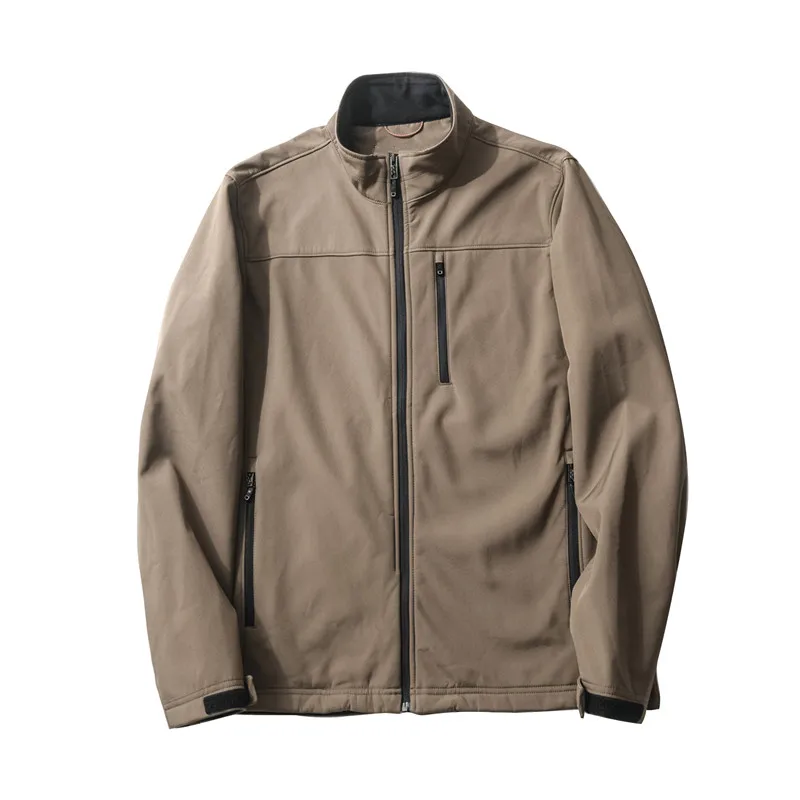 미국산 고급 플리스 안감 스탠드 칼라 소프트쉘 자켓 남성 캐주얼 아웃도어 방풍 방수 가을 겨울 코트