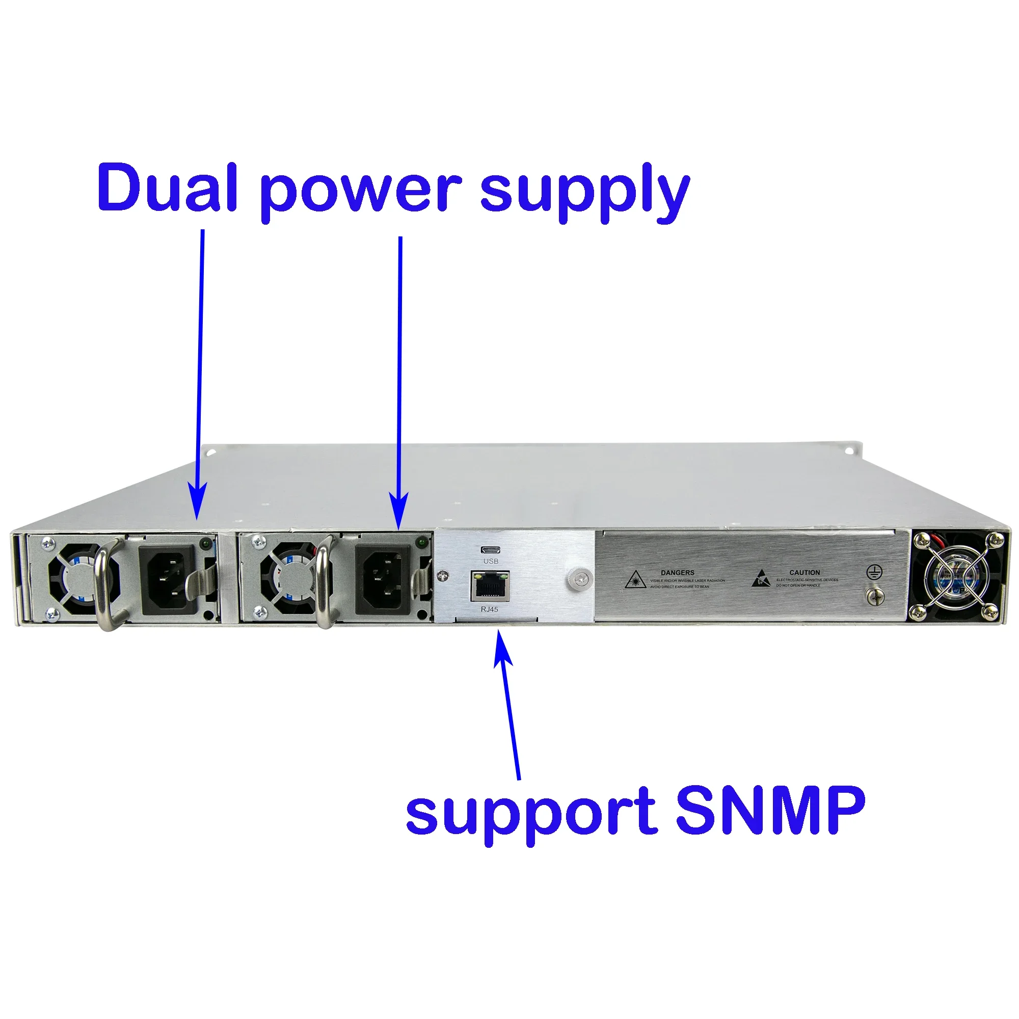 SNMP,WEB, FTTH EDFA,8x23dBm with WDM 1550nm Optical Fiber Amplifier Cable Erbium-Doped Fiber Amplifier (EDFA)
