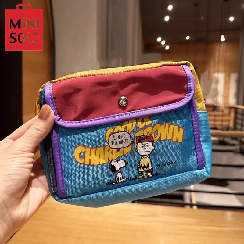 MINISO-Cartoon-Printed-Snoopy-Bag-Cute-Embroidered-Storage-Bag-Snoopy ...