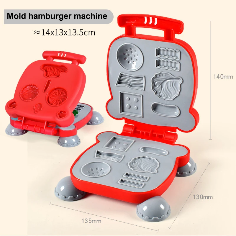 New Clay Plasticine Special Hamburger Machine Mold Children's Play House DIY Plasticine Clay Tools 6