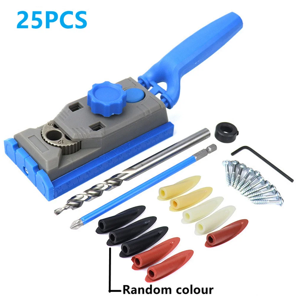 

1/25Pcs Pocket Hole Screw Jig Dowel Drill Joinery Kit Carpenters Wood Woodwork Guides Joint Angle Screw Hole Locator Tools