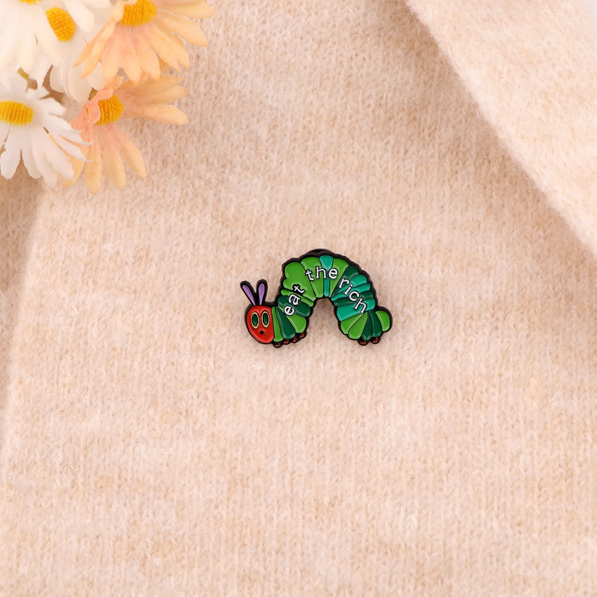 Eat The Rich Enamel Lapel Pin – Bold Accessory for Hats, Clothes, Backpacks & More