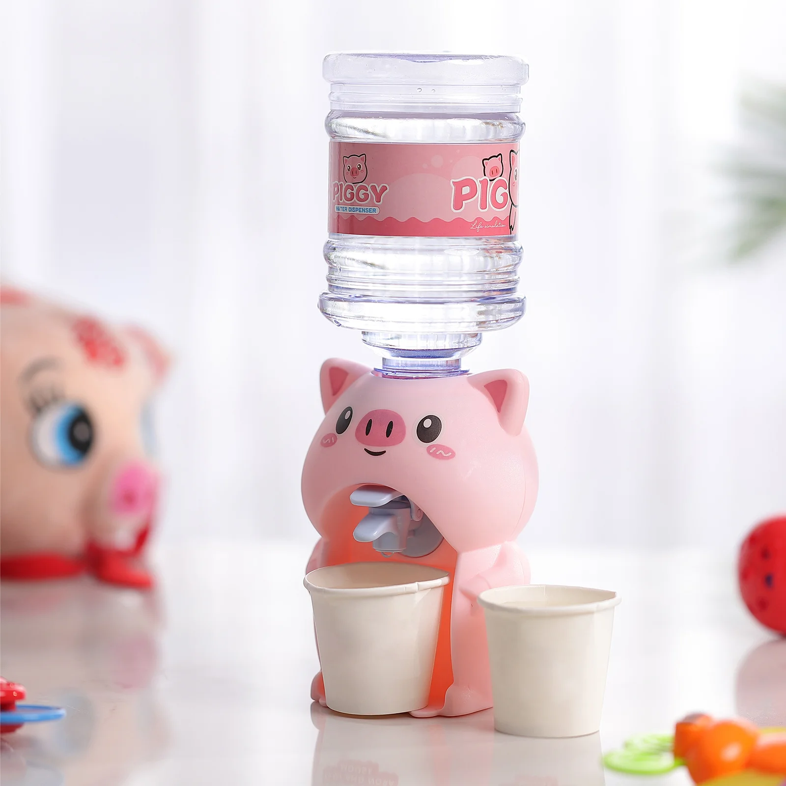 

Water Dispenser Toy Drinking Fountain Cartoon Lovely Child Portable Kids Plastic Mini