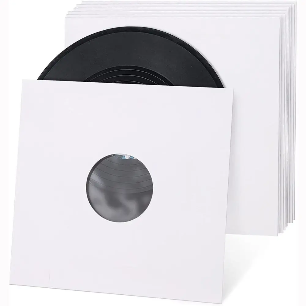 White Vinyl Record Sleeves 7 10 12 Inch Resealable LP Protection