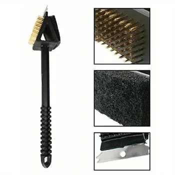 1pc 3 In 1 Corner Copper Wire Brush 1