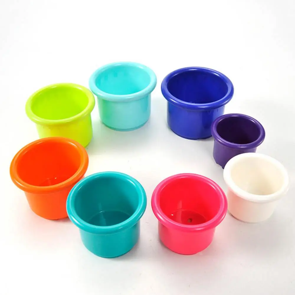 8Pcs/Set Baby Bathroom Beach Stacking Cup Children Kids Educational Develop Toys Sorting, Nesting & Stacking toys