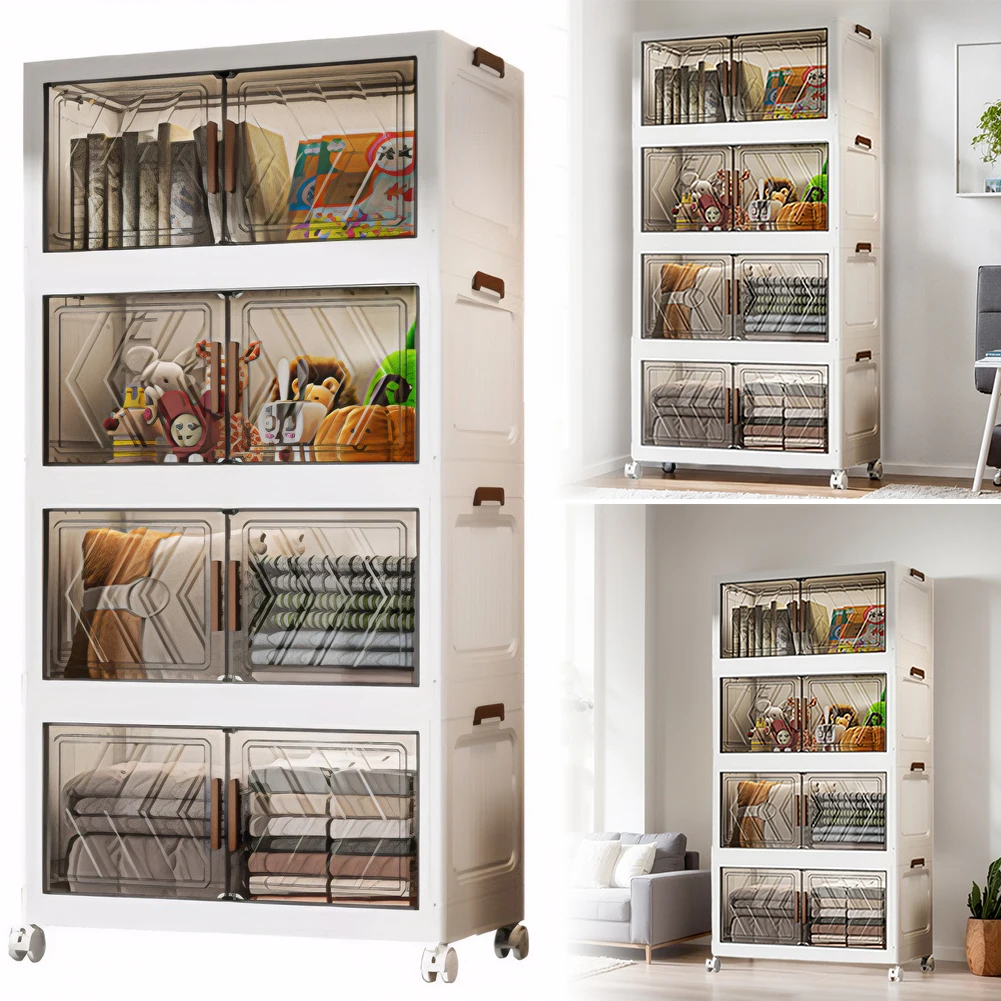Plastic Storage Containers with Wheels for Home Office