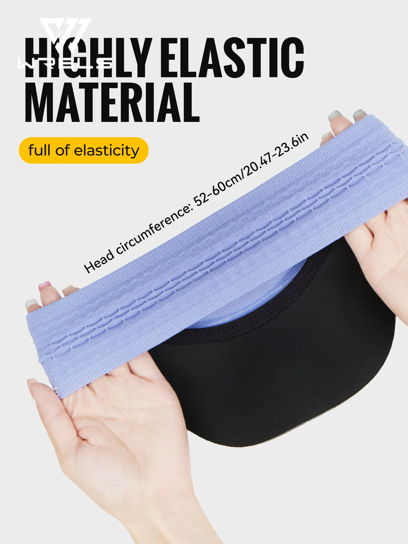 Visière de sport élastique offrant une bonne élasticité et un ajustement confortable.