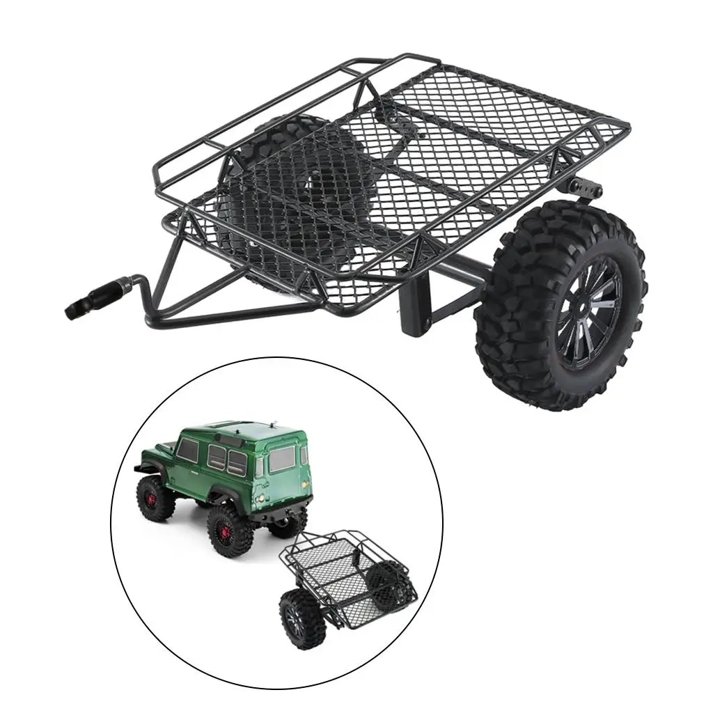 Heavy Duty Metal RC Trailer Car for Axial SCX10 90 CC01 Rock