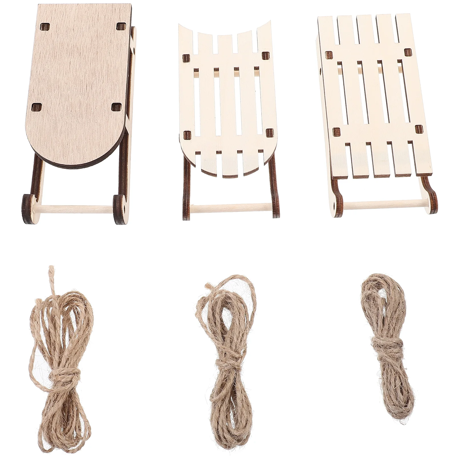 

Miniature Wooden Sleigh Decoration Unfinished Wooden Sleigh Model Christmas Wooden Crafts