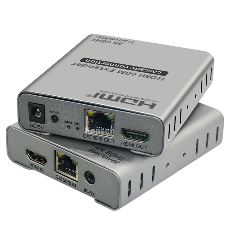 4K 60Hz 60M HDMI Extender over Cat6/7 RJ45 Cable 1080P 120M 4K 60Hz 60M HDMI Extender over Cat6/7 RJ45 Cable 1080P 120M