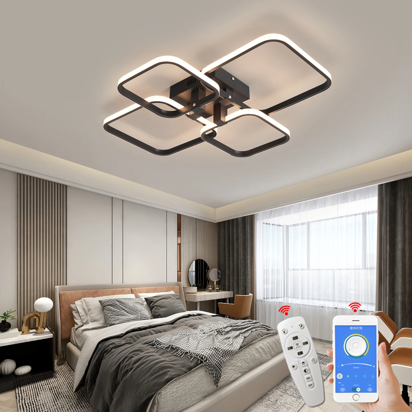 Remote control dimming and colour modes