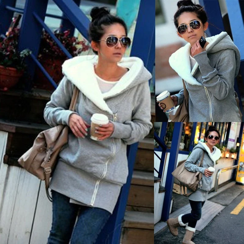 

Женское модное утепленное пальто с капюшоном, зимнее флисовое длинное пальто, кардиган, верхняя одежда, пальто, свитшот с хлопковой подкладкой