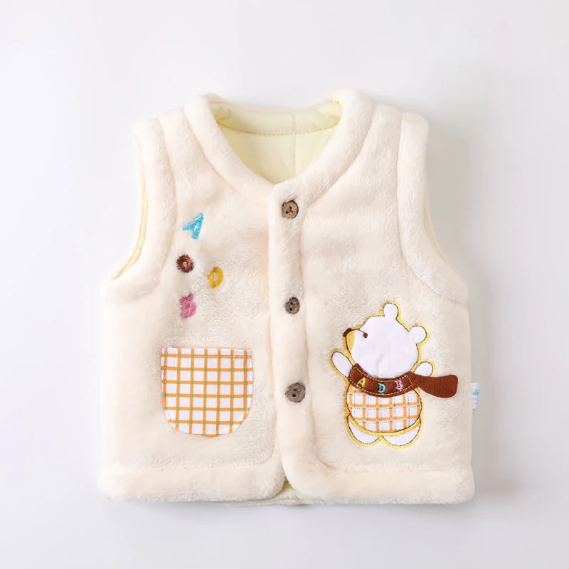 Baby Clothes Waistcoat Padded Thickened Vest Boy Girl Keep Warm Jackets Vest Toddler Clothing Autumn Winter