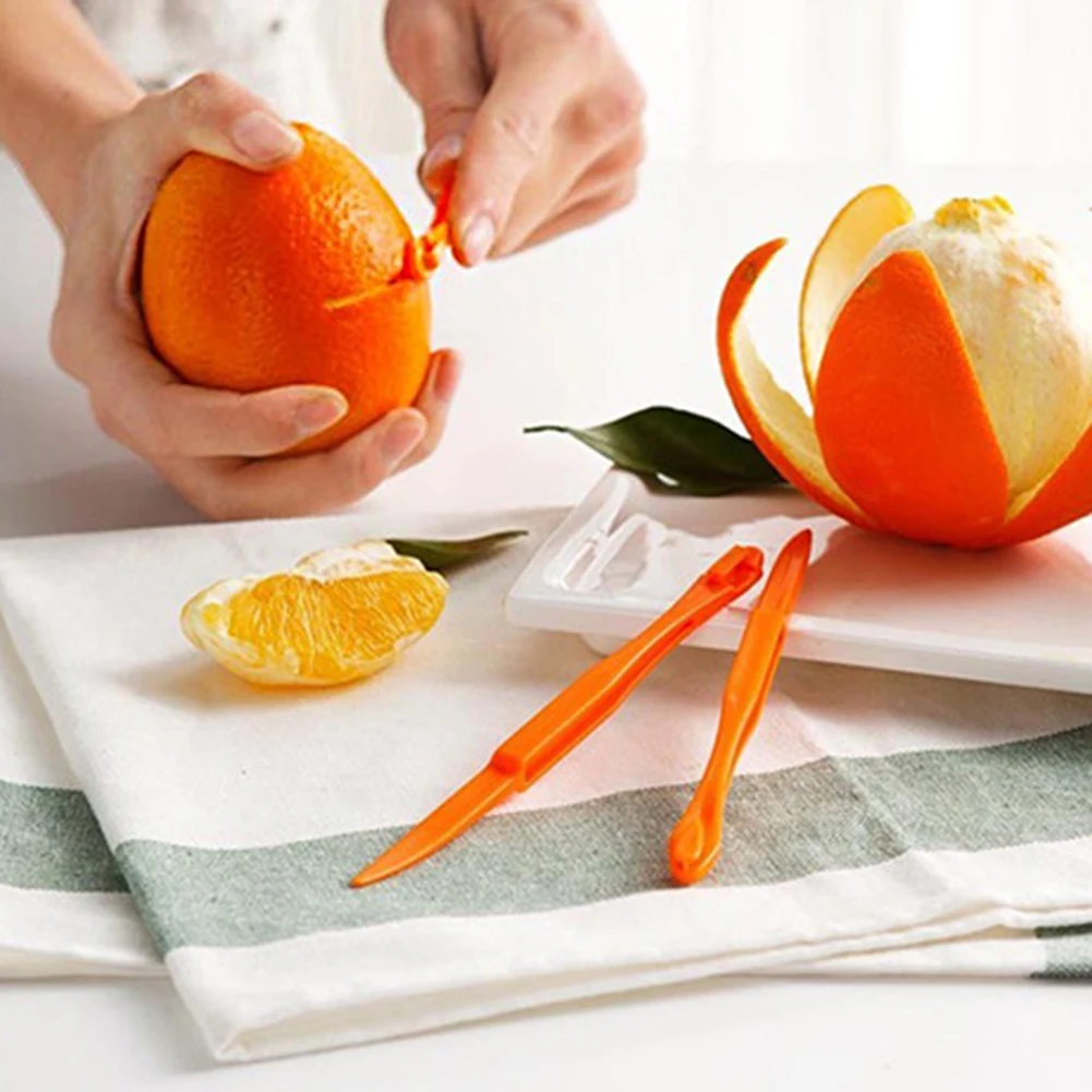 

1pcs Kitchen Gadgets Cooking Tools Peeler Parer Long Handle Open Orange Peel Orange Device