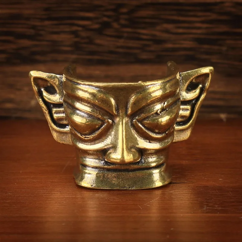 6pcs/set Exquisite Brass Craftsmanship Three-Star Pile Cultural Creative Ornaments Giant Man Statue