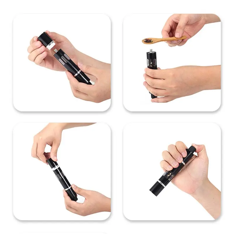 Salt And Pepper Grinder Pepper Grinder Manual Aluminum Alloy Pepper Grinder