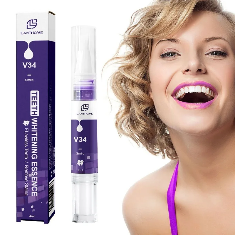 Teeth Whitening Toothpaste Purple Teeth Whitening Toothpaste Color Correction Essence Teeth Cleaner Pen Smoke Stain Whitening Refreshing Mousse