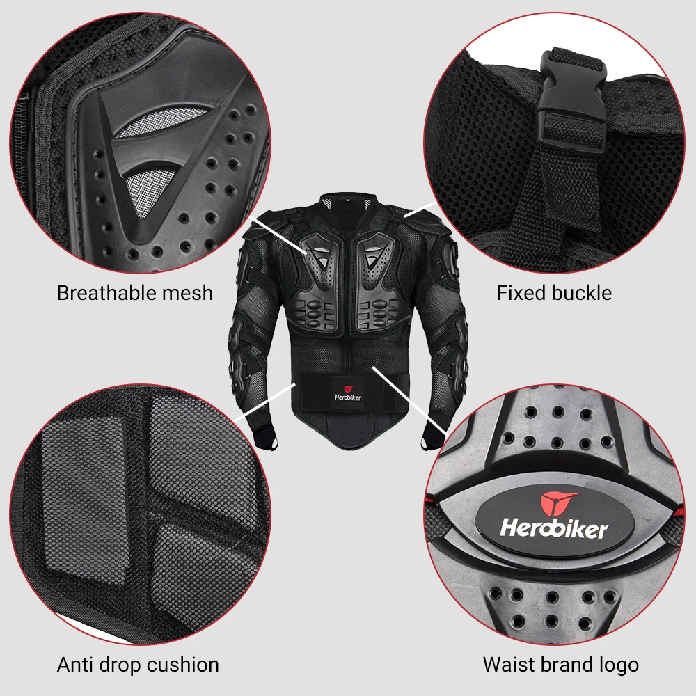 Motorcycle Adult Jacket Chest Back Protector Moto Body Armor Guard Racing Body Protector Armor Jacket Motocross Protective Gear