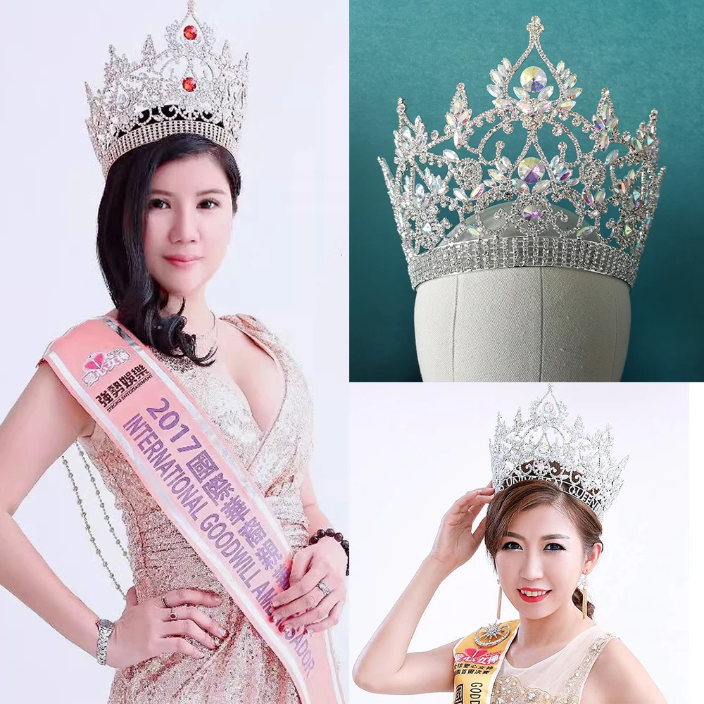 

Тиары и короны регулируемые женские, диадемы с кристаллами для свадьбы, конкурса, выпускного вечера