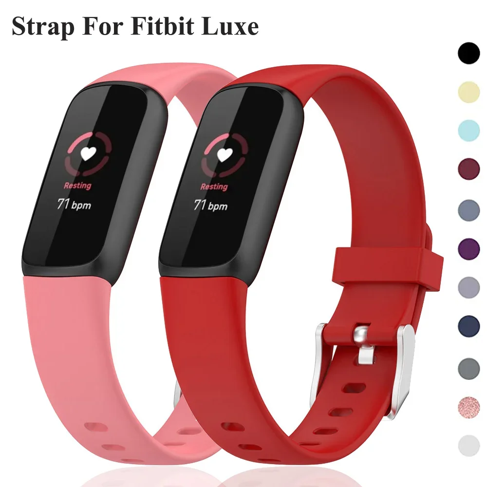 Silicone Strap For Fitbit Luxe Band Soft Smart Watch Wristband ...