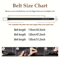 Ceinture de luxe pour homme en cuir PU avec boucle ardillon métallique, sangle de taille de créateur de haute qualité pour jeans, grandes tailles 2