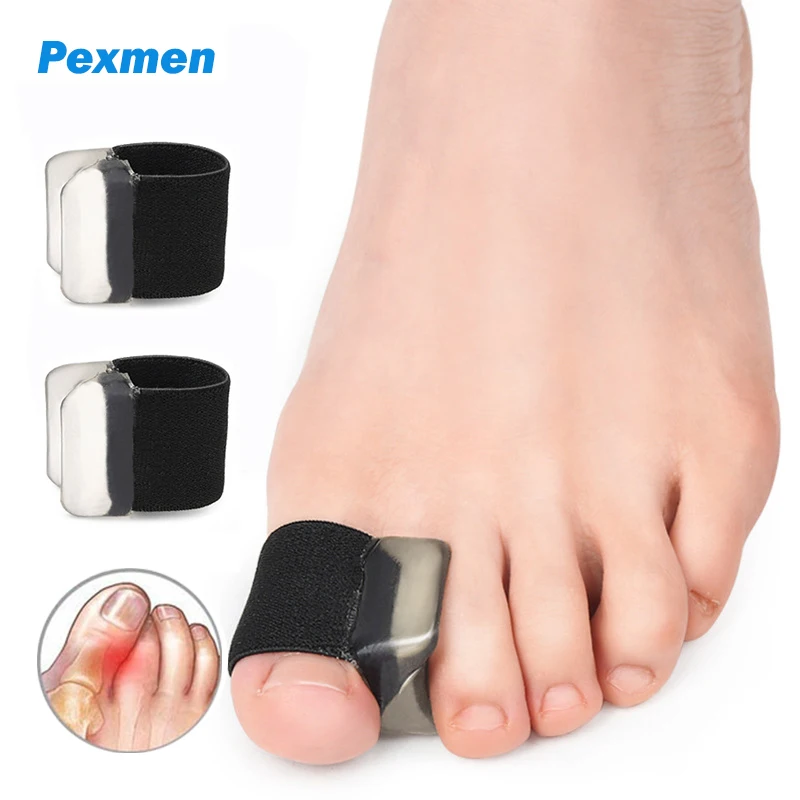 Pexmen 2/4/10Pcs Gel Toe Separators Bunion Corrector for Bunion Overlapping and Hammer Toe Relief with Toe Spacers Toe Tube