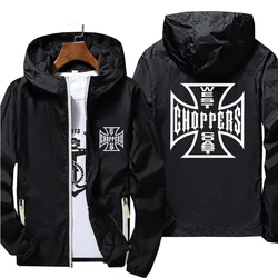 Mens West Coast Choppers Windbreaker Zipper Sports Pilot Thin Reflective Sunscreen Skin Ultra Light Jacket Coat Plus Size 7XL